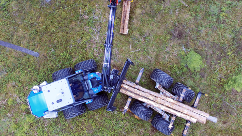 Vehicle with Sensors for Articulated Steering